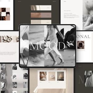Visual Direction Canva-sjabloon | Moodboard en merkpresentatie van 35 pagina's | Sjabloon voor creatieve richting | Merkdesigner