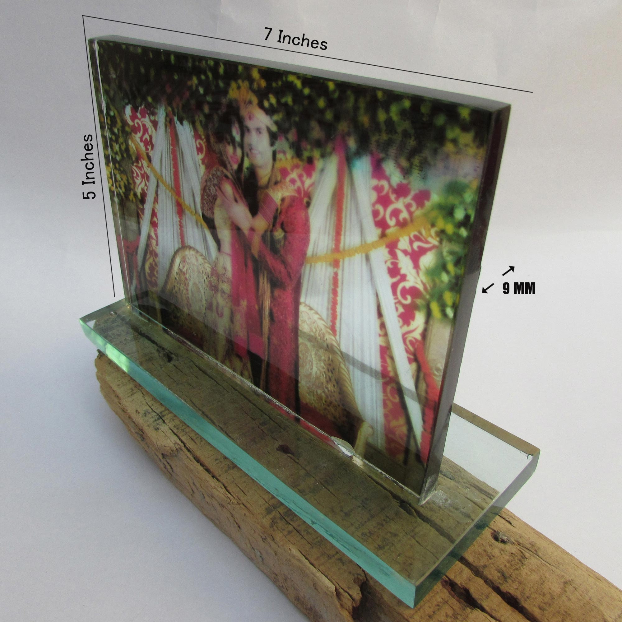 Personalized Color Printed Crystal Wedding Photo Frame Etsy