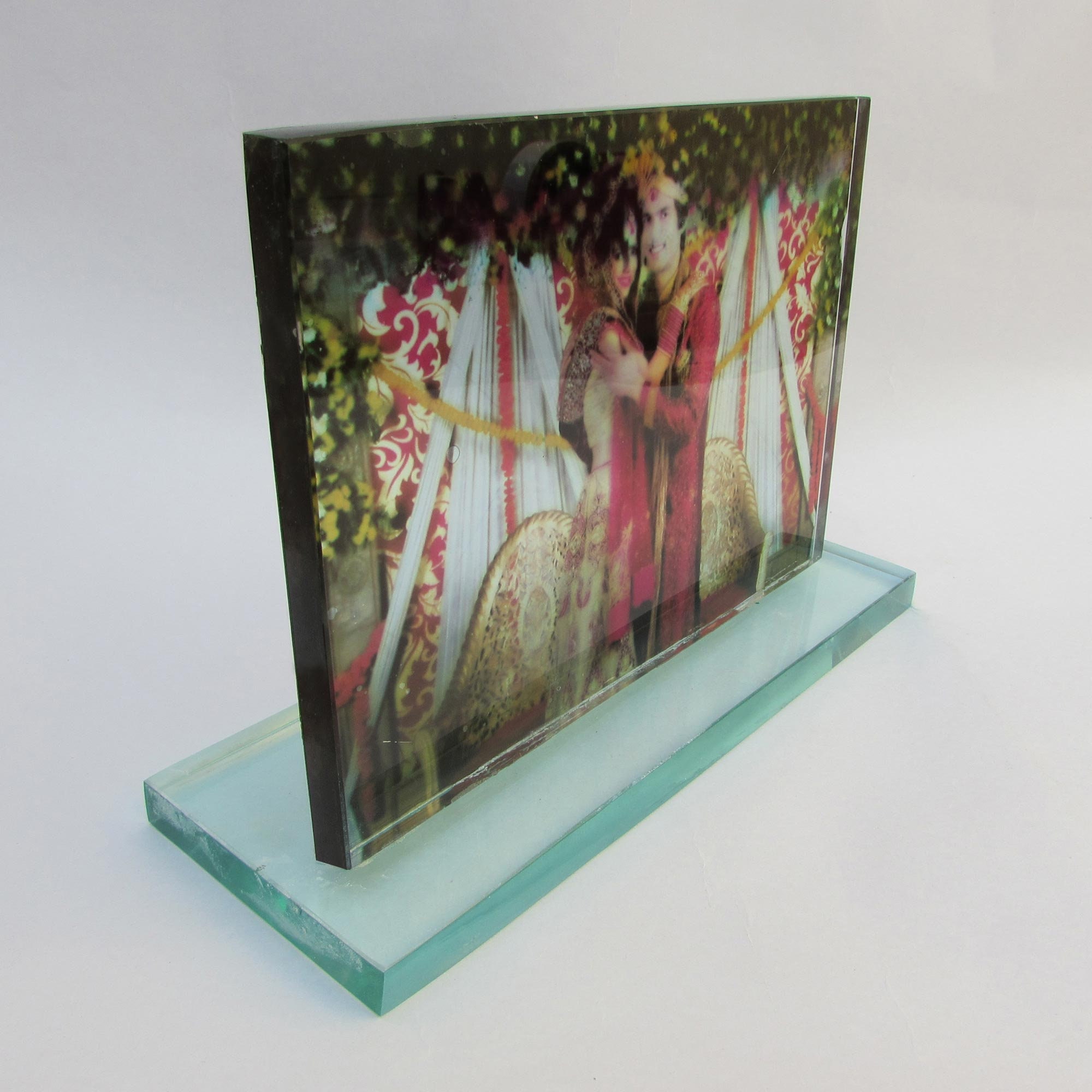 Personalized Color Printed Crystal Wedding Photo Frame Etsy Singapore