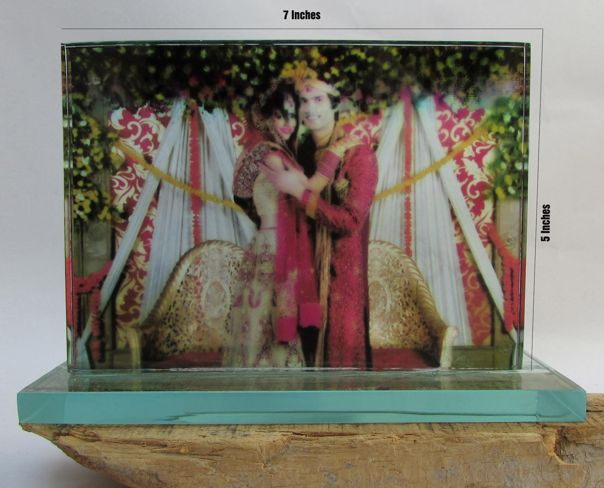 Personalized Color Printed Crystal Wedding Photo Frame Etsy Singapore