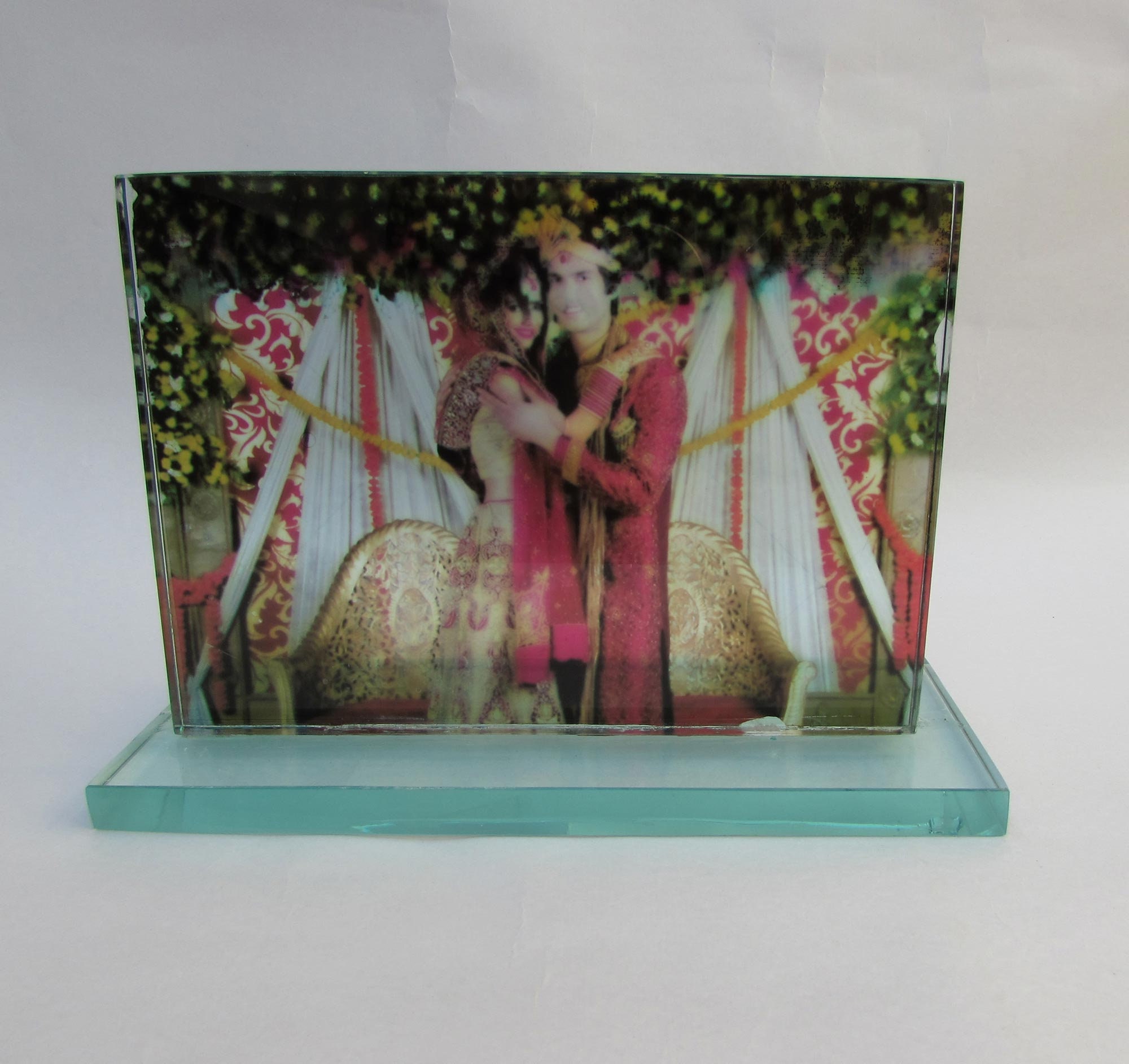 Personalized Color Printed Crystal Wedding Photo Frame Etsy Singapore