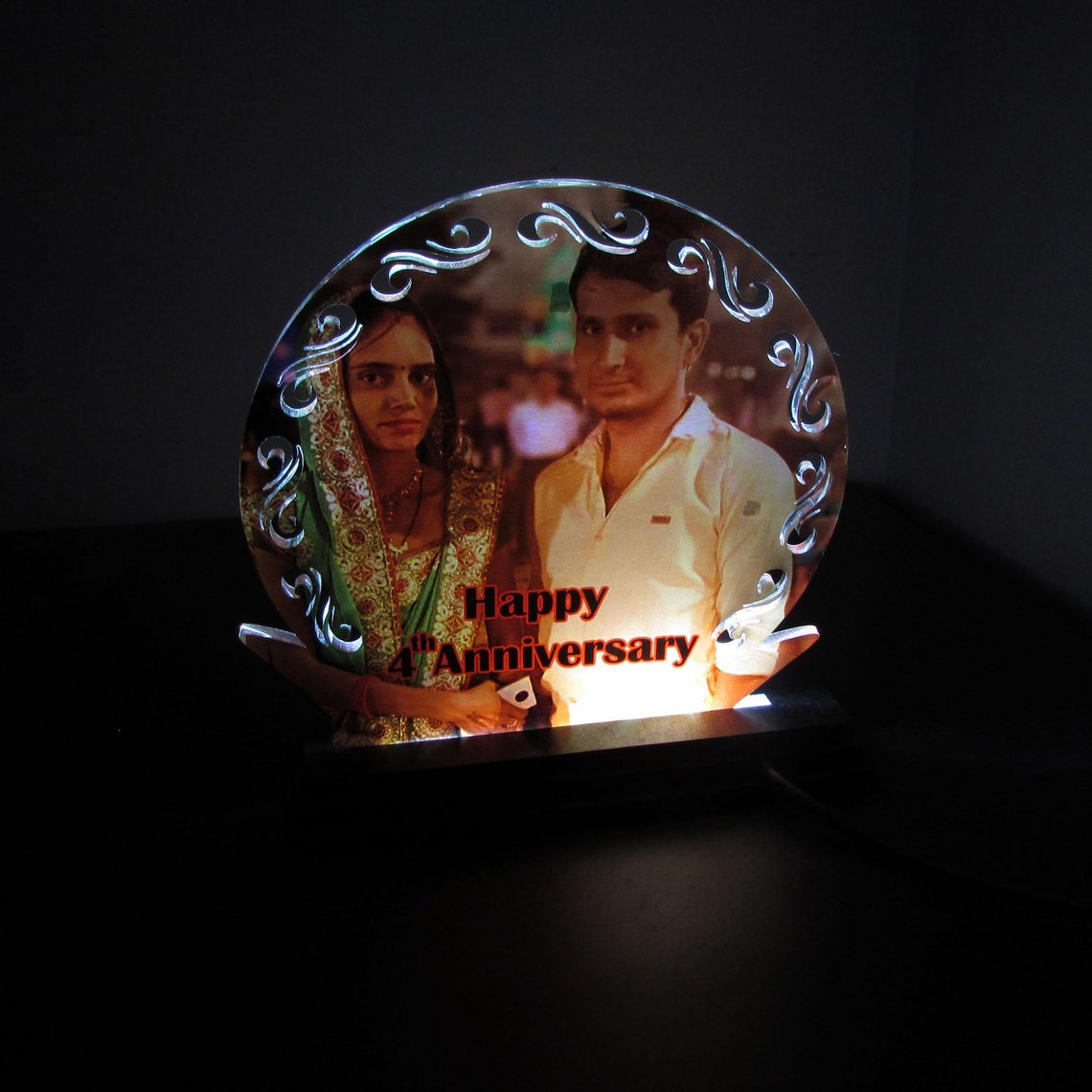 Best Gift Personalized Photo Frame With Night Light Lamp Best Etsy