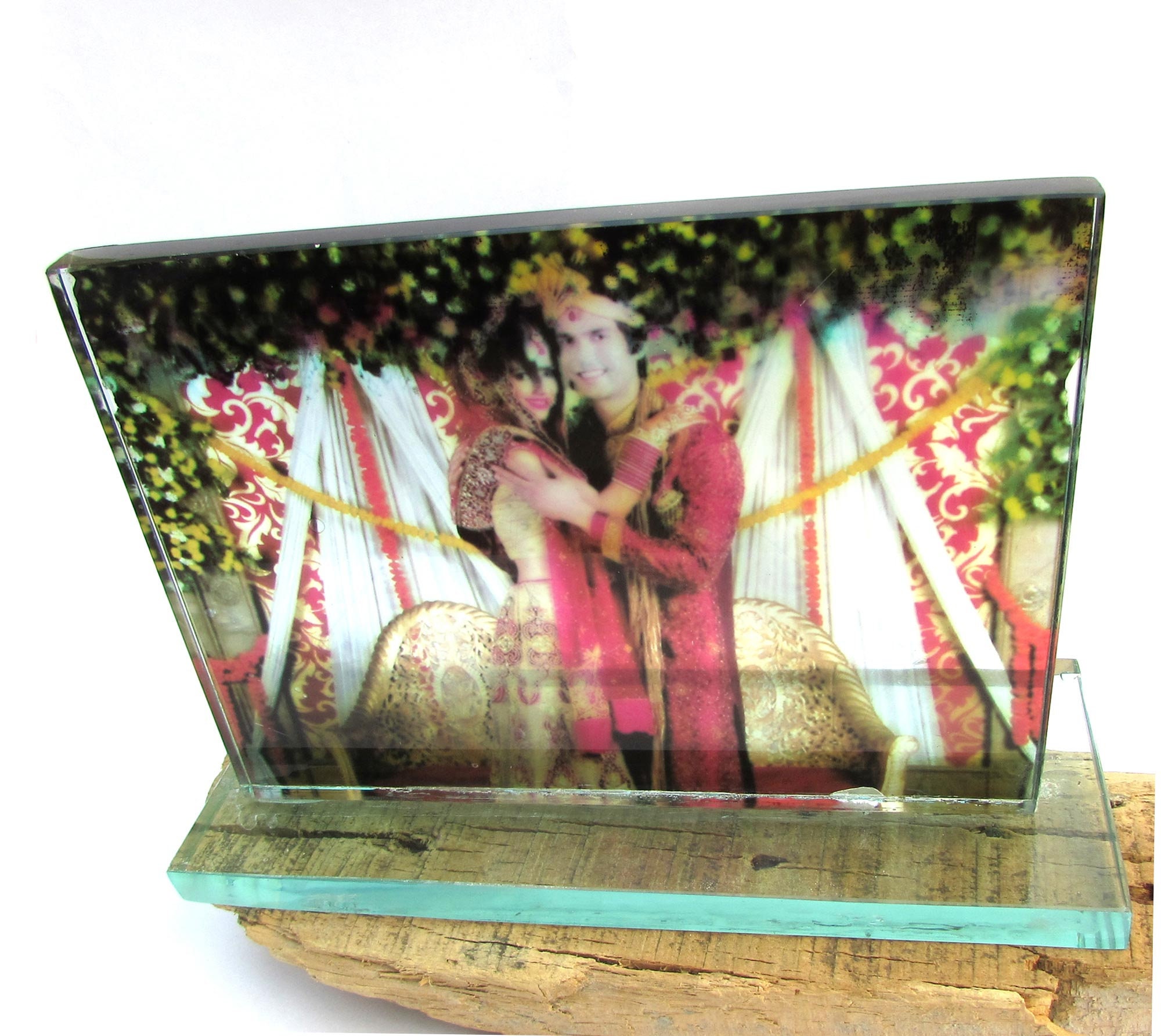 Personalized Color Printed Crystal Wedding Photo Frame Etsy Singapore