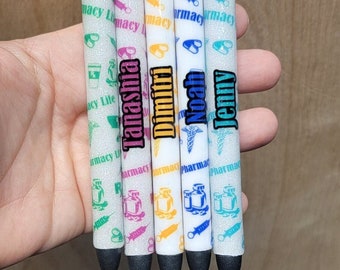 Pharmacy Life // Custom Pharmacy Pen // Office Supplies //  Glitter Pen
