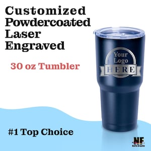 Customized Powdercoated Laser Engraved 30 oz Tumbler, Etched Tumbler, Personalized Tumbler, Tumbler, Bulk Tumbler, Tumbler,Business logo,Cup