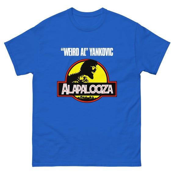 Weird Al Yankovic T-shirt, Alapalooza Album Cover, Jurassic Park