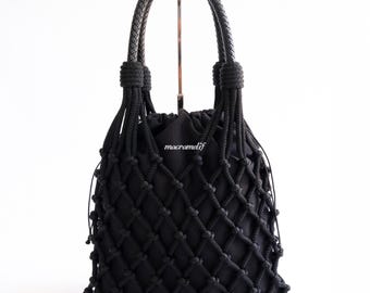 Macrame Fishnet Cord Mesh Bag | Prada Net Bag | Macrame Luxury Bag