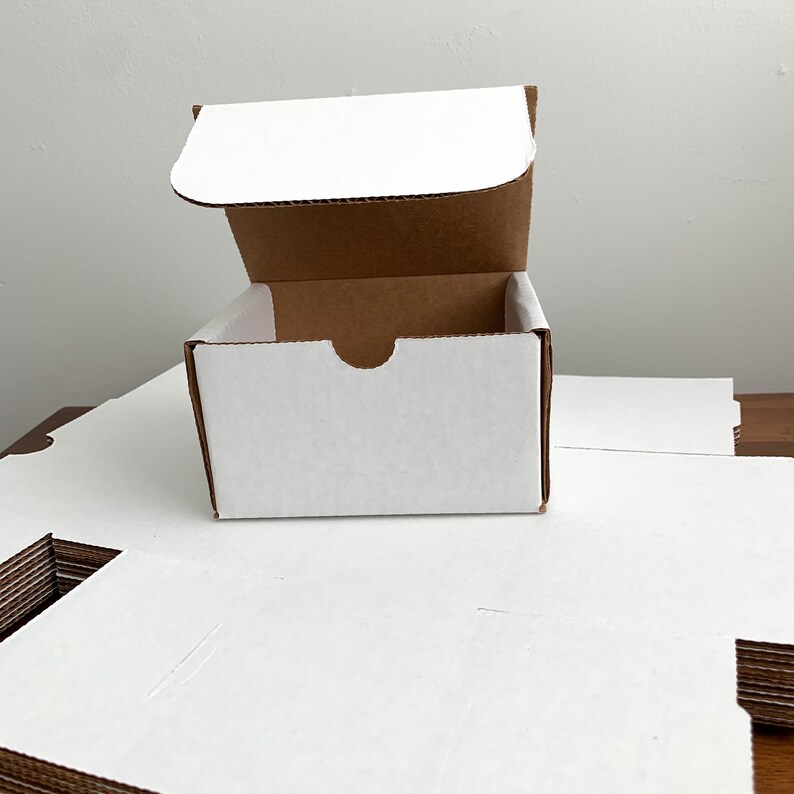 10 White Heavy Duty Folding Gift Box / Mailers 5 x 4 x 3 Etsy