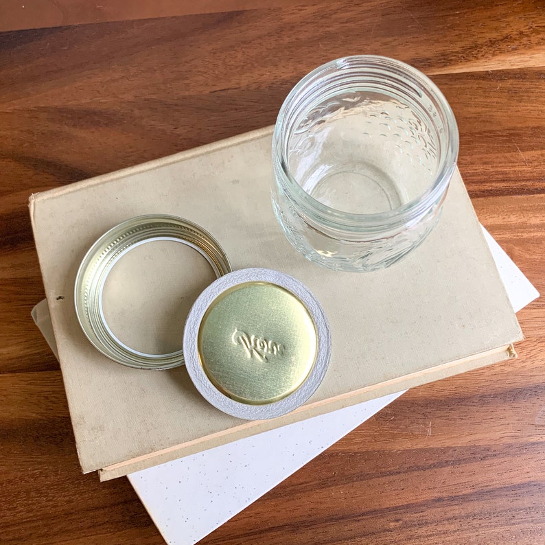 Vintage Kerr Decorated Jam & Jelly Jar With White Fruit and Etsy