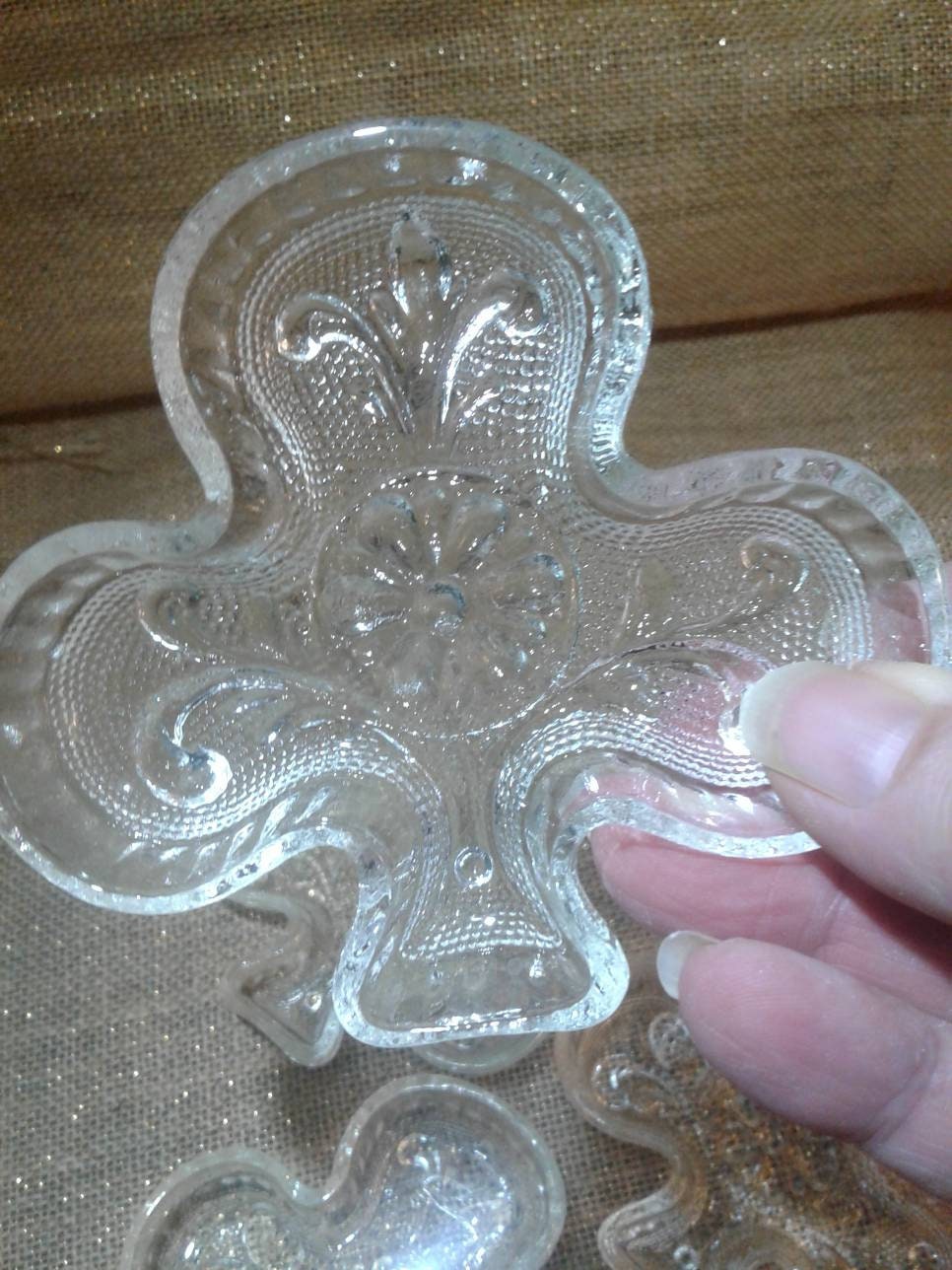 5 Vintage Tiara Indians Clover/Shamrock Glass Ashtrays Etsy