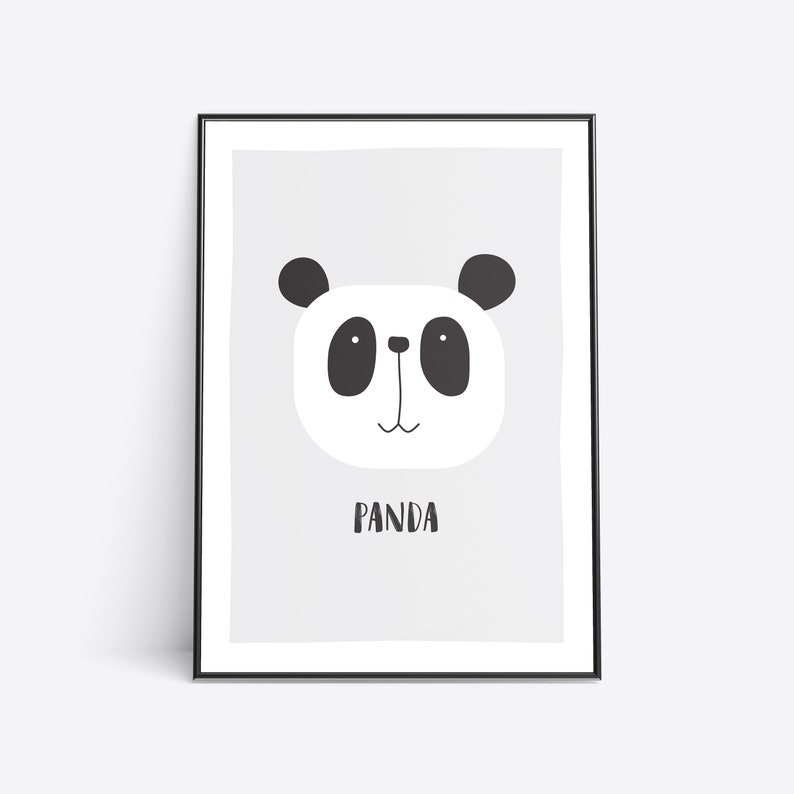 Panda Baby Wall Art Poster Cute Panda Nursery Art Panda - Etsy