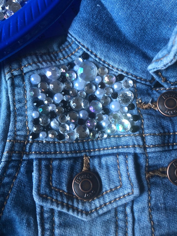 bling blue jean jacket