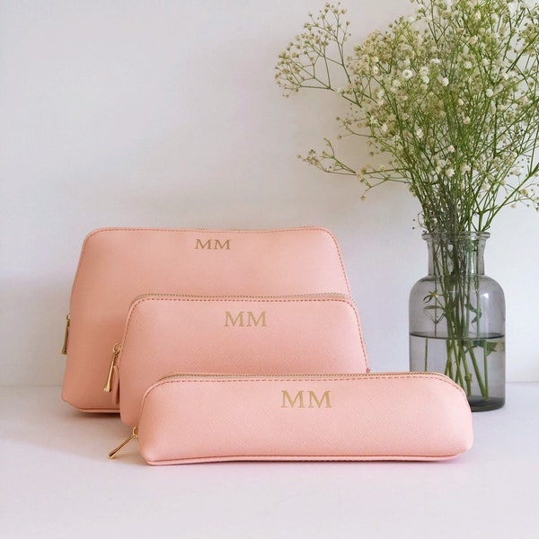 Personalised Makeup Bag With Initials or Name - Personalised Washbag - Custom Made Makeup Organiser - Monogrammed Toiletry Bag Gift For Her