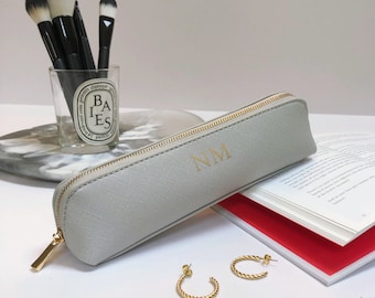 Personalised Makeup Bag with Initials - Handbag Sized Makeup Bag With Name - Custom Made Cosmetic Bag Gift For Her - Womens Makeup Bag