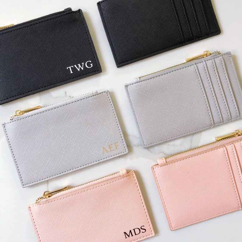 Personalised Card Holder With Initials Monogrammed Credit Etsy UK