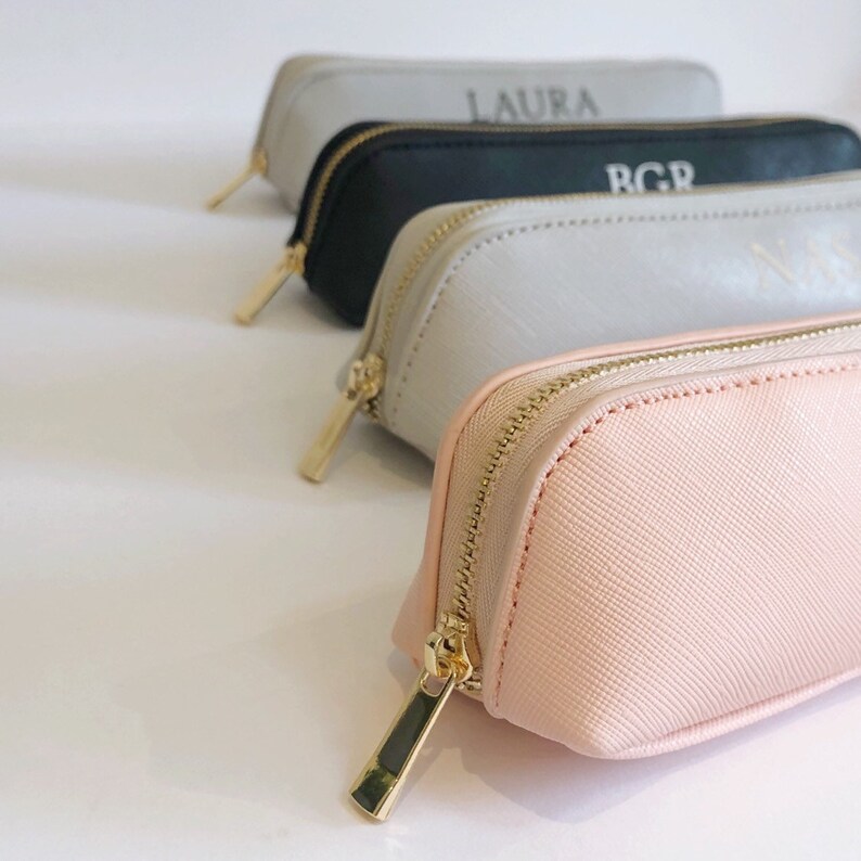 Personalised Makeup Bag with Initials Handbag Sized Makeup Etsy 日本
