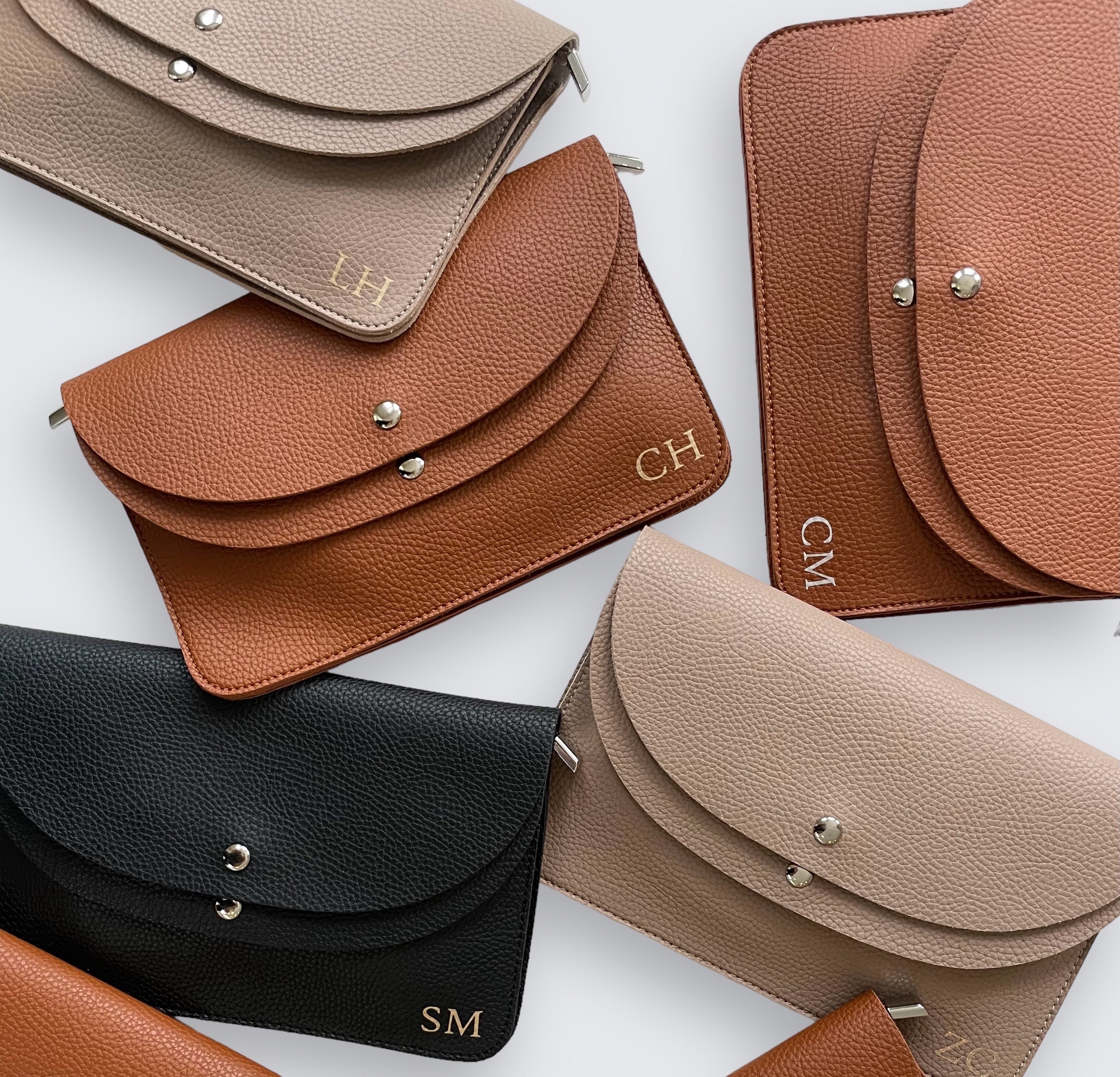Clutch bag with initials deals