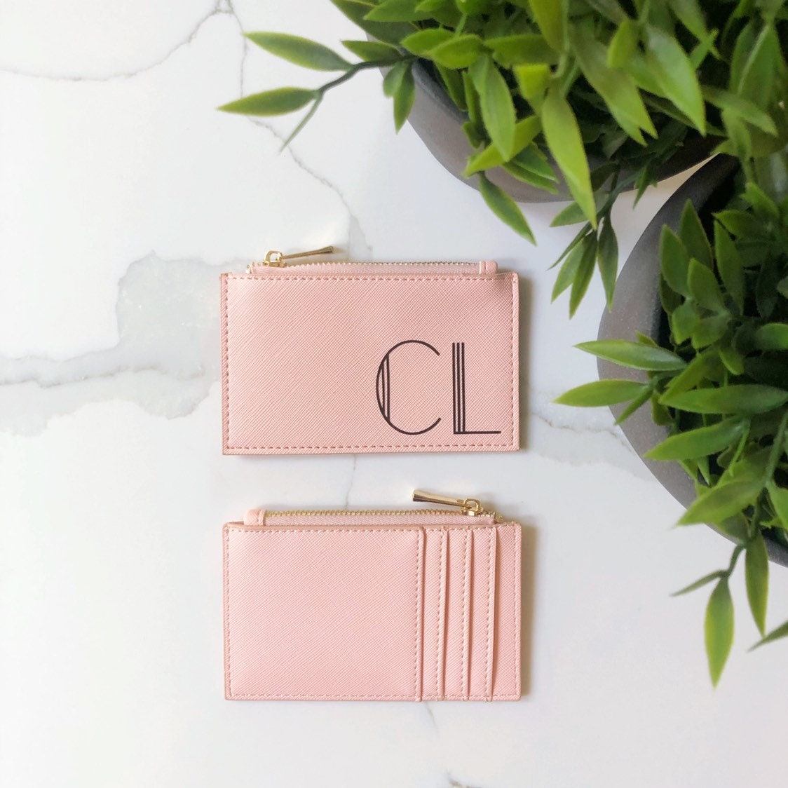 Personalised Card Holder Monogrammed Credit Card Holder With Etsy