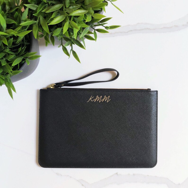 Personalised Script Name Clutch Bag Custom Made Monogram Etsy