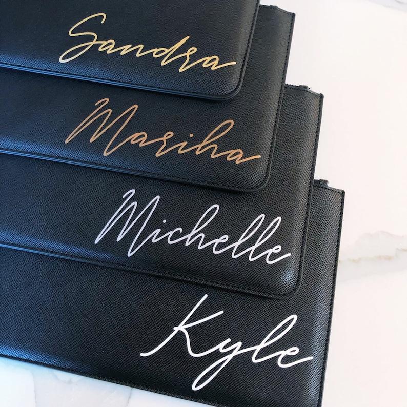 Personalised Clutch Bag with Name Custom Made Monogram Etsy