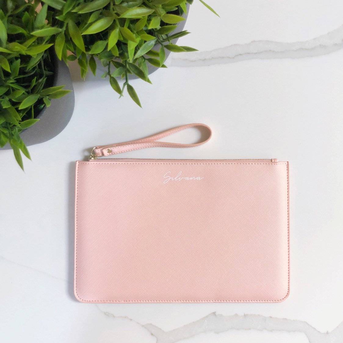 Personalised Script Name Clutch Bag Custom Made Monogram Etsy