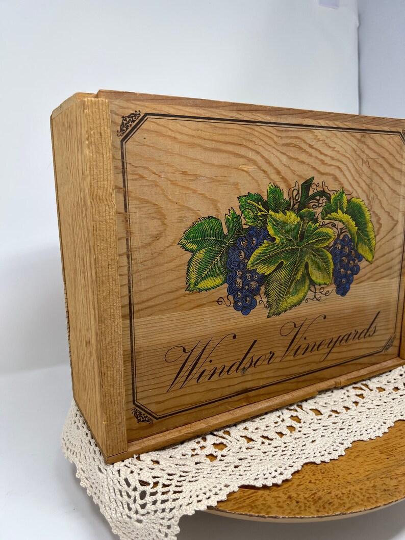 Wood Wine Box Art Box Vintage Wood Wine Box Storage Bar Etsy