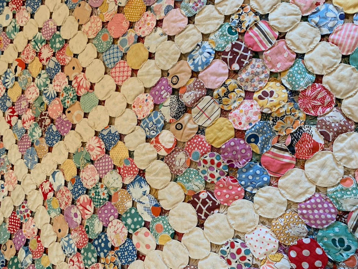 Quilt Vintage Yoyo Quilt 1930's Yoyo Quilt Collector Etsy
