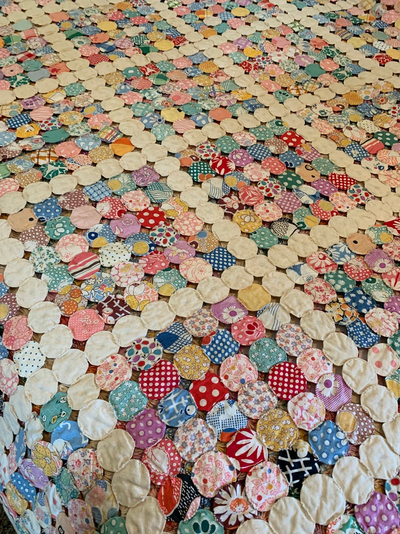 Quilt Vintage Yoyo Quilt 1930's Yoyo Quilt Collector Etsy