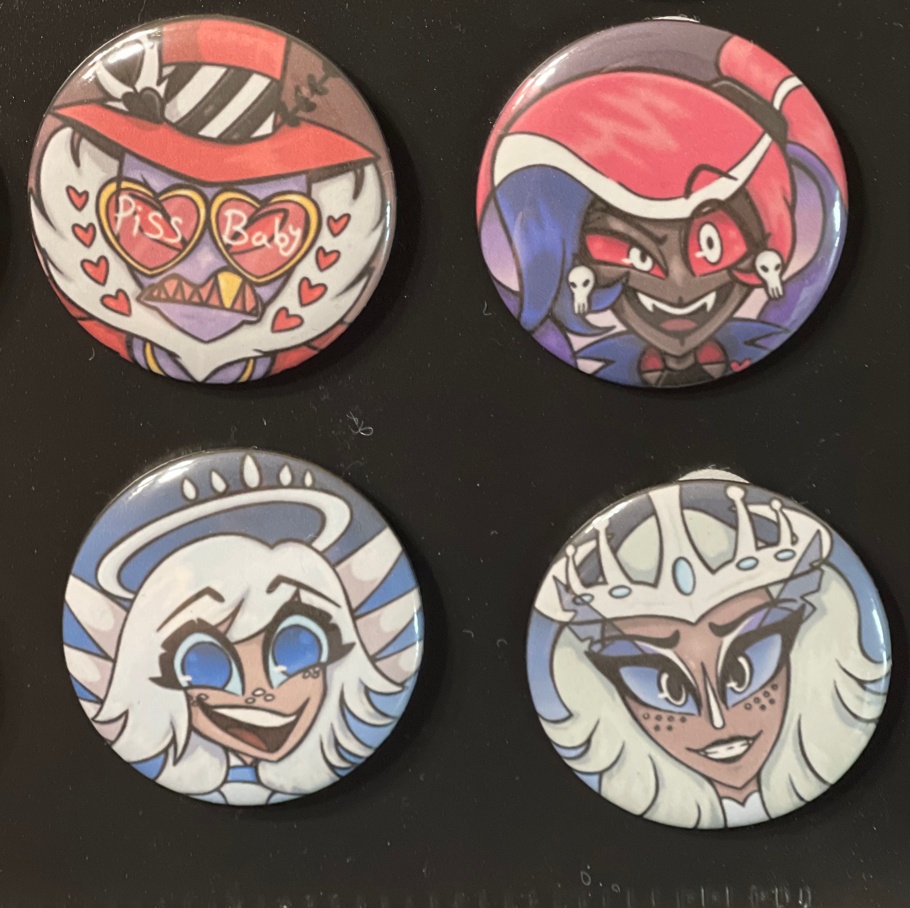 Cute Demon Character Buttons 1.5" - Etsy