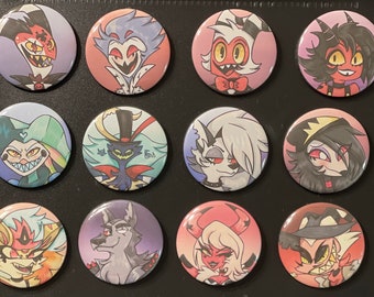 Assassin Demon Character Buttons 1.5”