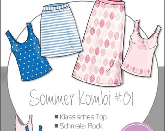 Paper sewing pattern summer combination #01 - ki-ba-doo