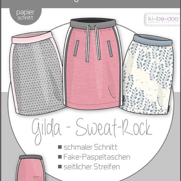 Papier-Schnittmuster Gilda - Sweat-Rock - ki-ba-doo