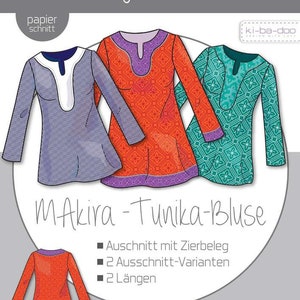 Paper sewing pattern MAkira - tunic blouse