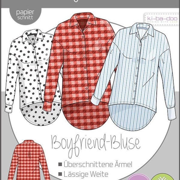 Papier-Schnittmuster Boyfriend-Bluse - ki-ba-doo