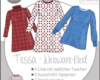 Papier-Schnittmuster Tessa - Webware-Kleid - ki-ba-doo