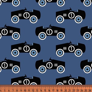 Organic Cotton Jersey Retro Car Petra Laitner Design image 2