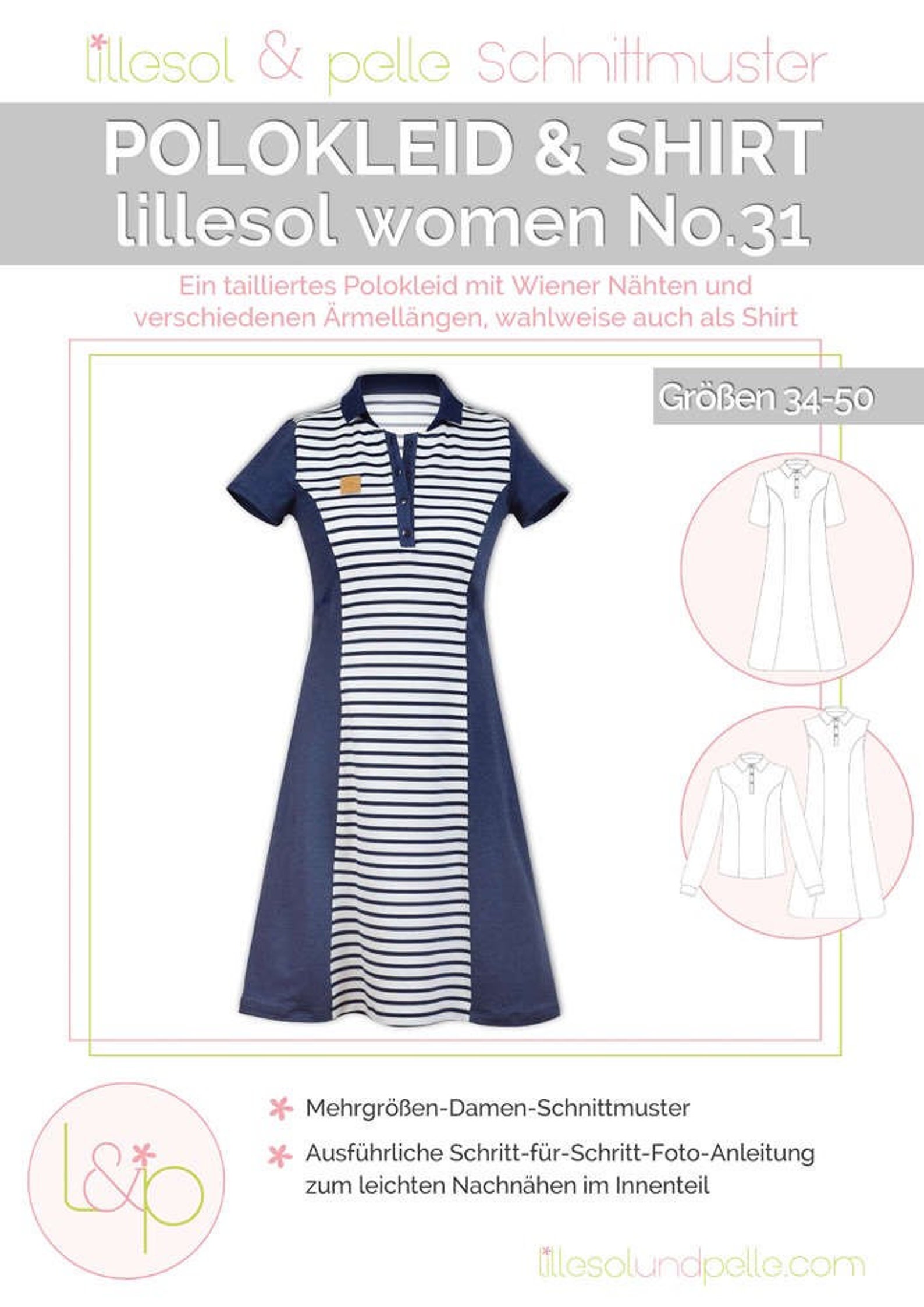 Paper sewing pattern polo dress shirt lillesol woman No 31 Etsy Boys polo shirt sewing pattern pdf and sewing tutorial