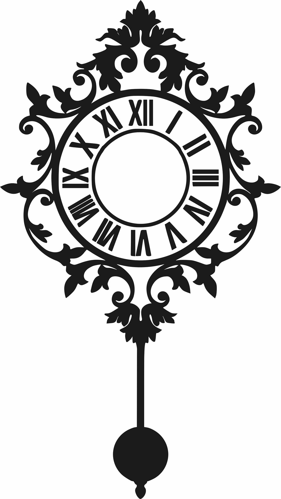 Clock Pattern 9pics dxf files dxf files for laser files Etsy