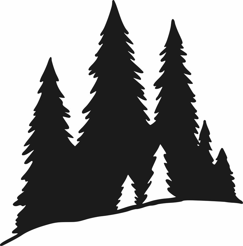 Clipart de paysage 6pics fichiers dxf fichiers dxf pour Etsy