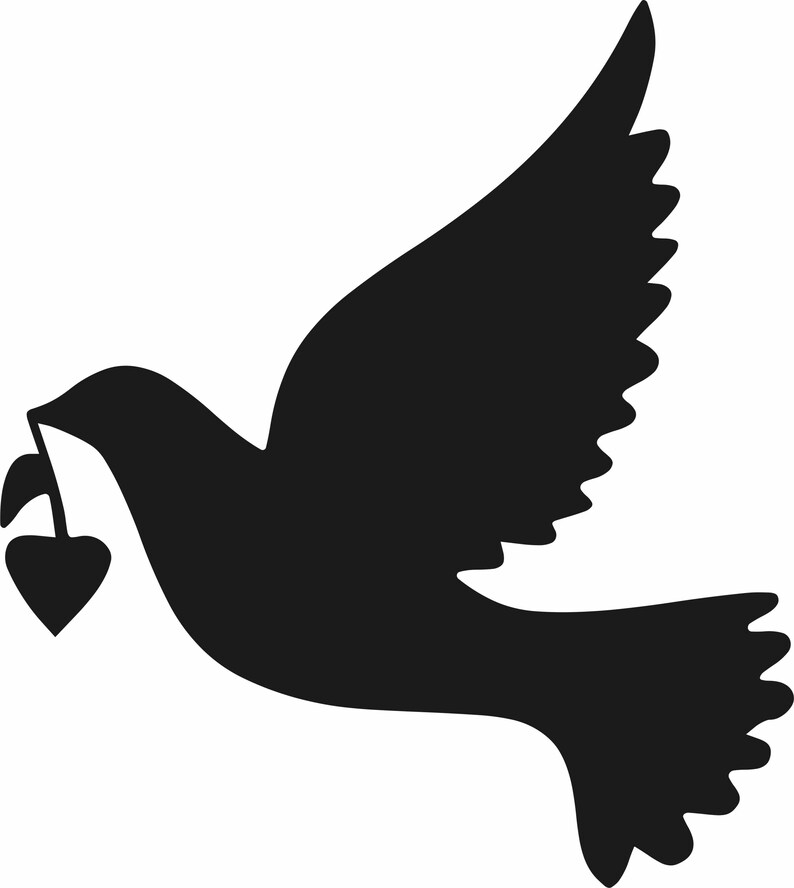 Голубь силуэт рисунок
