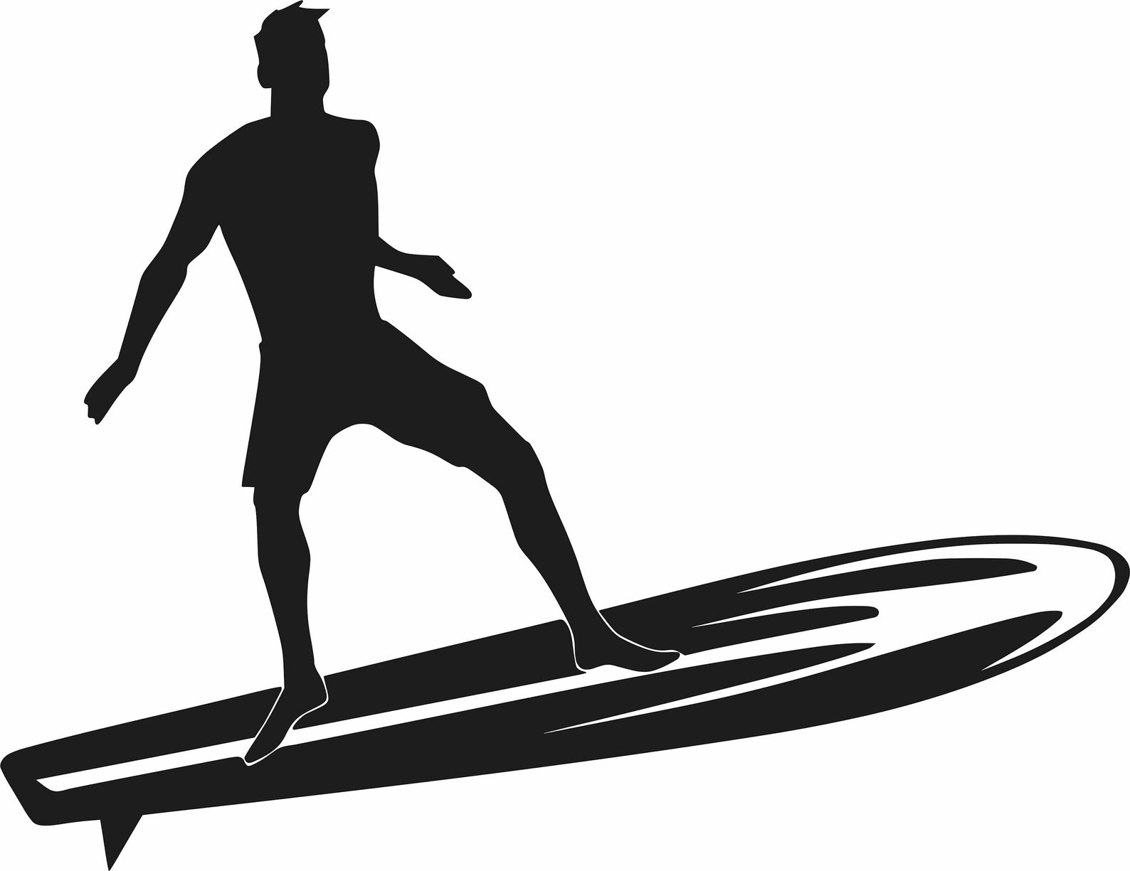 Long board surfer svg file 3pics Dxf cdr svg jpg ai files | Etsy