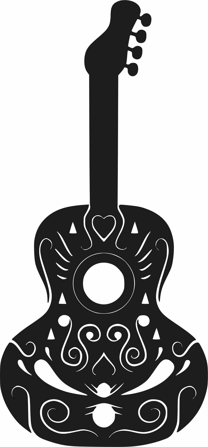 Guitar svg file 2pics Dxf cdr svg jpg Files for CNC cut Etsy