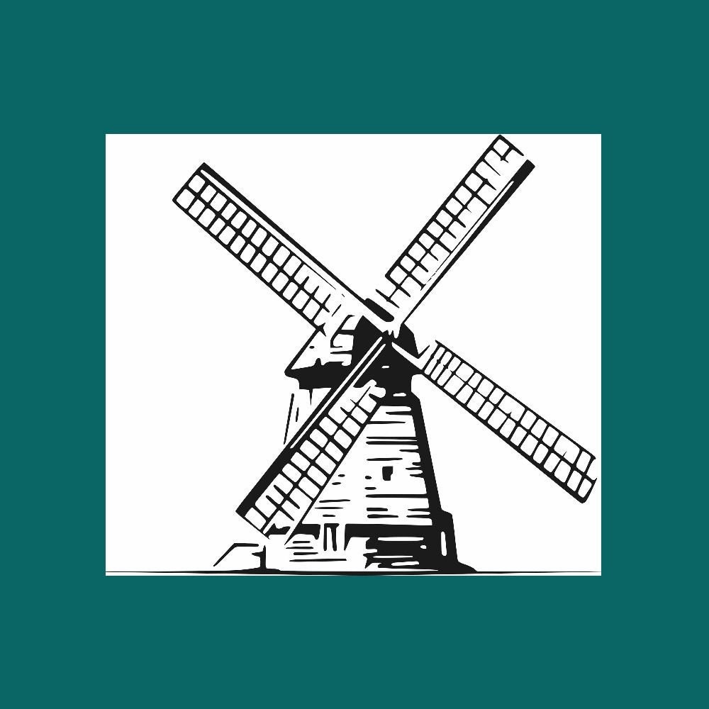 Download Windmill svg file Dxf cdr svg jpg ai Files for CNC cut | Etsy