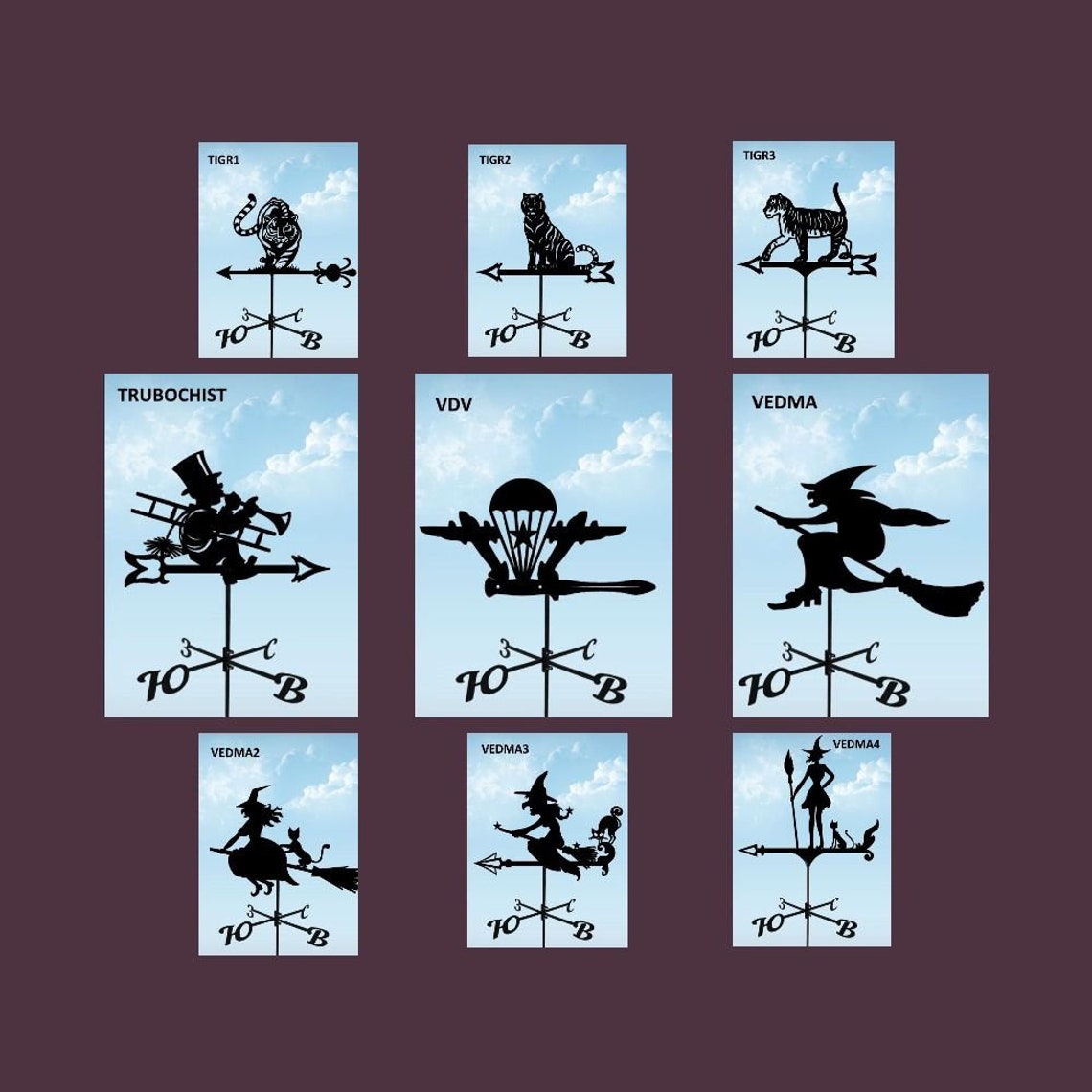 Weathervane svg file 40pics Dxf cdr svg jpg ai files CNC Etsy
