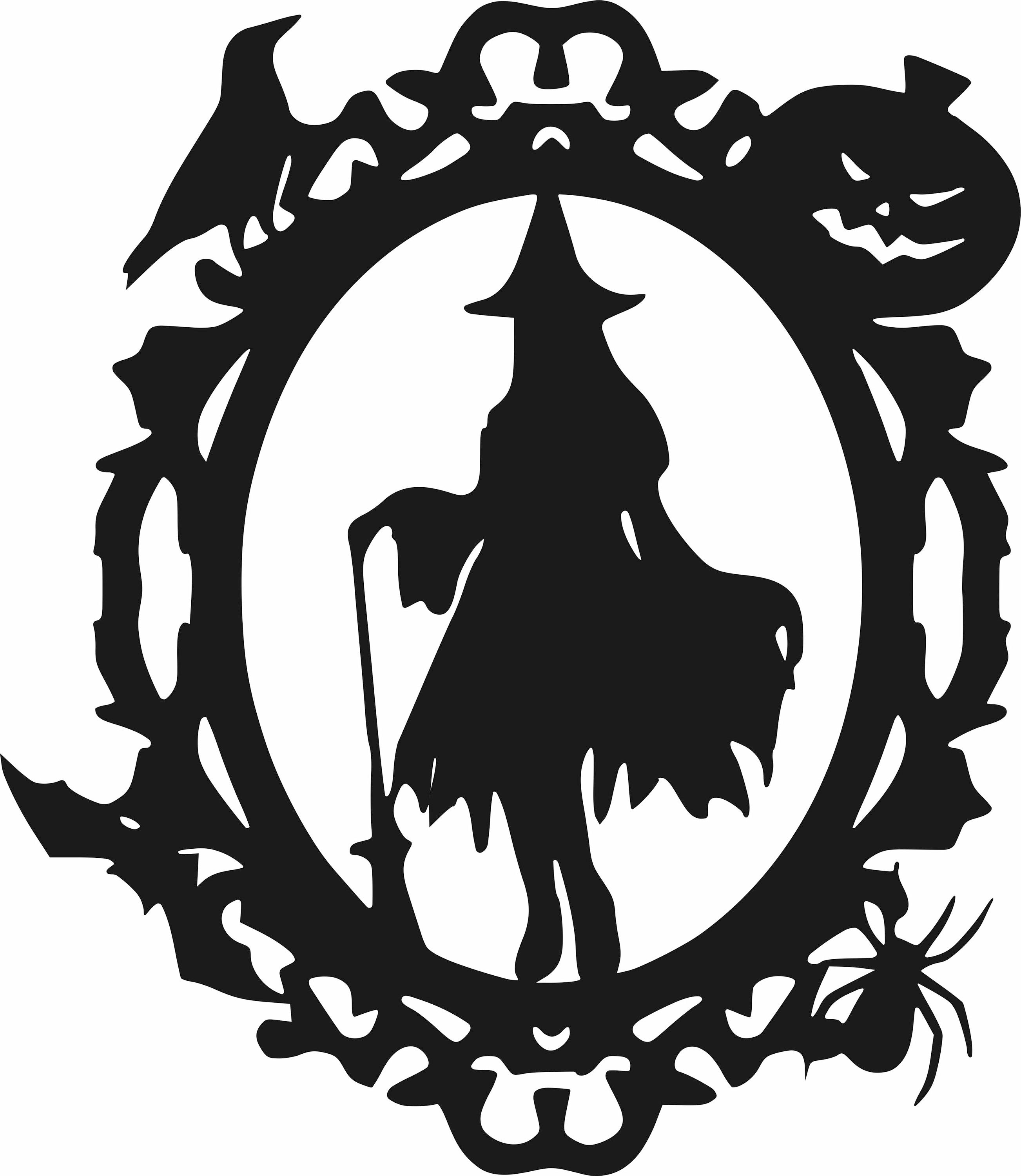 Halloween Witch 10img dxf cdr svg jpg ai. DXF CDR File | Etsy