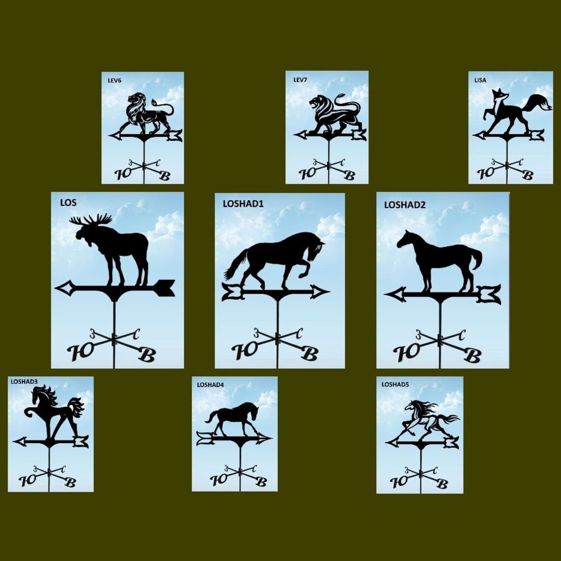 Weathervane svg file 63pics Dxf cdr svg jpg ai files CNC Etsy