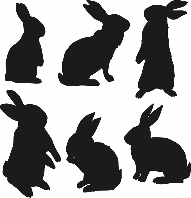 Download Rabbit silhouette rabbit vector dxf cdr svg jpg ai DXF and ...