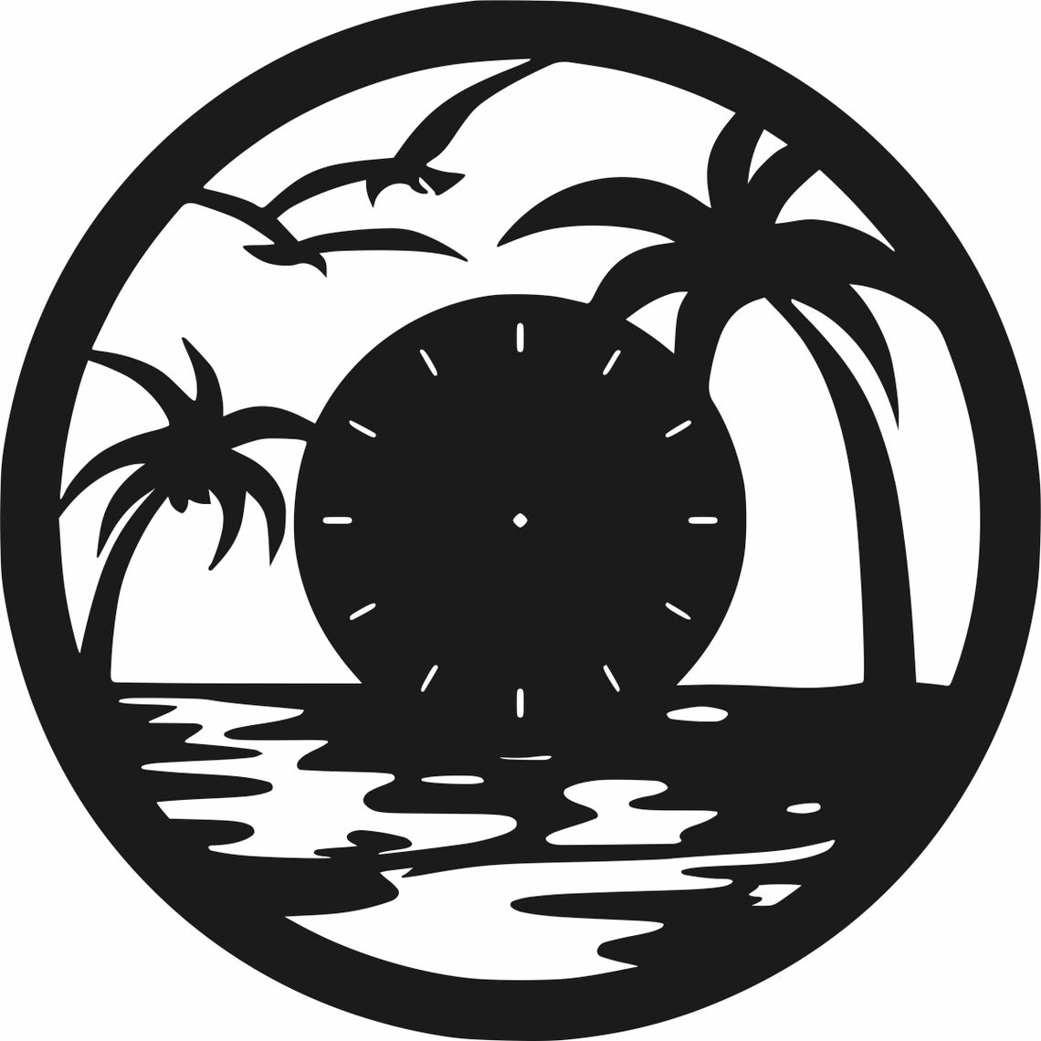 Clock Pattern 9pics dxf files dxf files for laser files Etsy