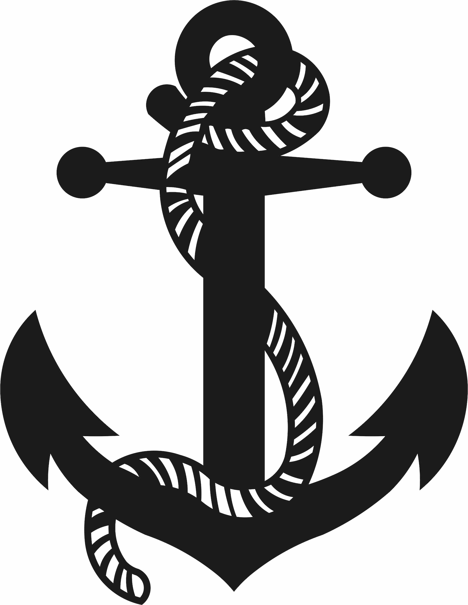 Anchor vector dxf cdr svg jpg ai File for CNC Laser Plasma Etsy