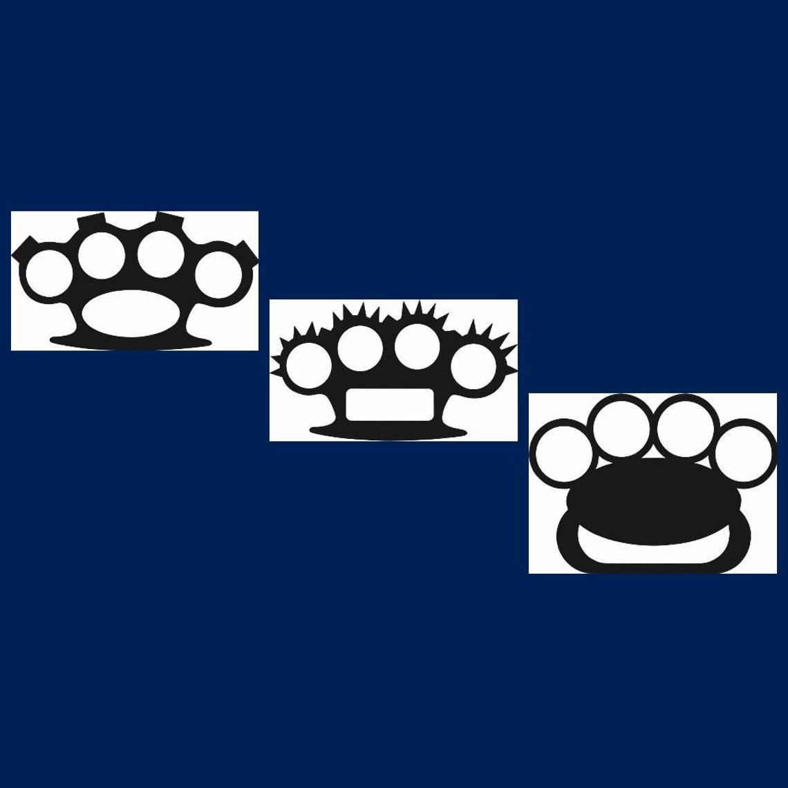 Brass knuckles svg file 3pics Dxf cdr svg jpg ai files CNC Etsy